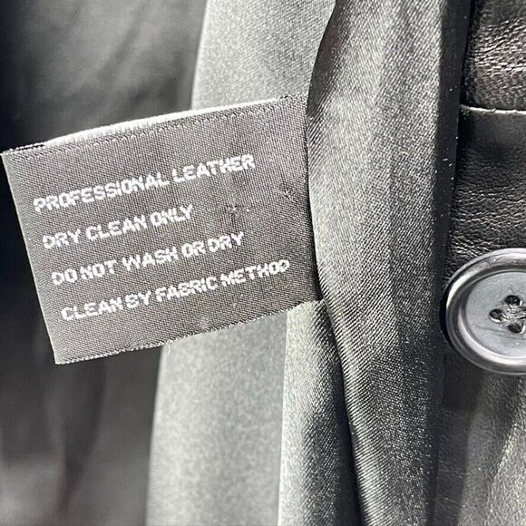 STONE MOUNTAIN Womens Black Leather Button-Up Jacket Size M - Picture 14 of 16